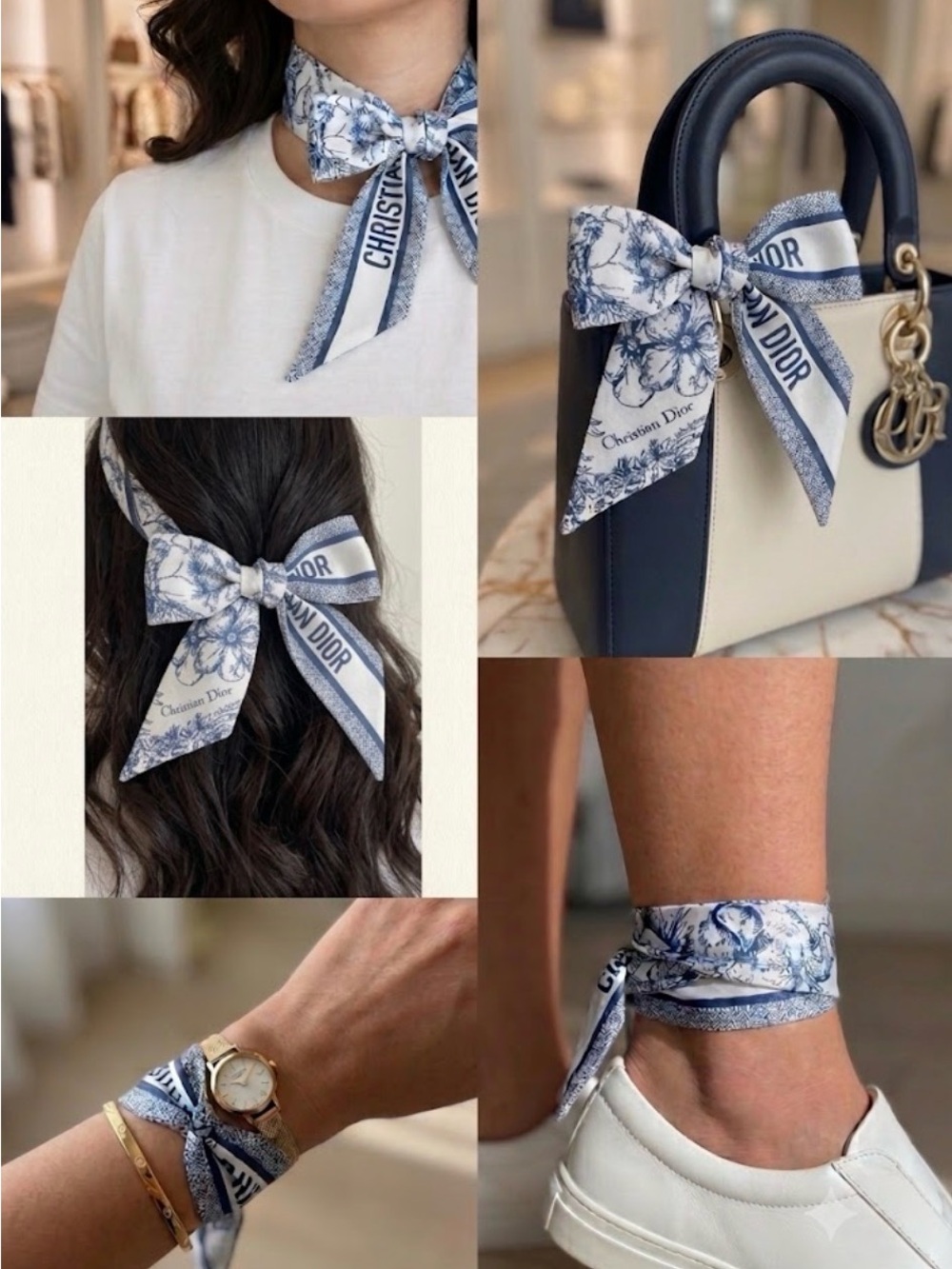 Dior mitzah twilly scarf 100% silk new with tag AMAZING no box,no bag